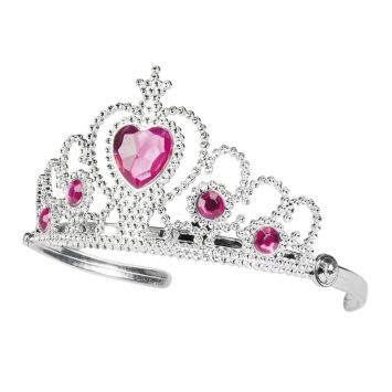 Diadème de princesse rose et argent