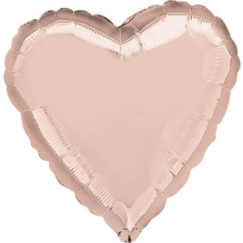 Ballon à air Coeur Métallique Rose Cuivré