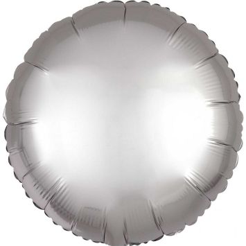 Ballon Hélium Rond Satiné Argent