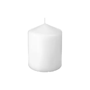 Bougie blanche ronde 7x9 cm idéale pour une ambiance chaleureuse et élégante | jourdefete.com