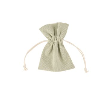 4 pochons en tissu côtelé - Couleur au choix