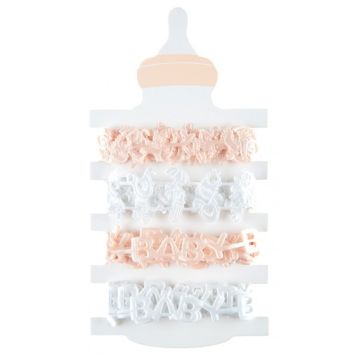 4 Rubans Assortis "Baby" - Rose Pastel | jourdefete.com