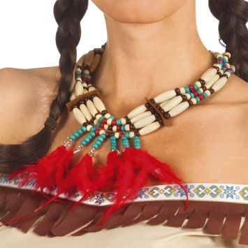 Collier à plumes - Costume indien