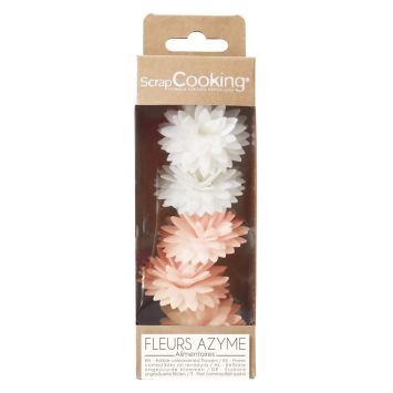 5 dahlias en azyme pour pâtisseries - Couleur au choix