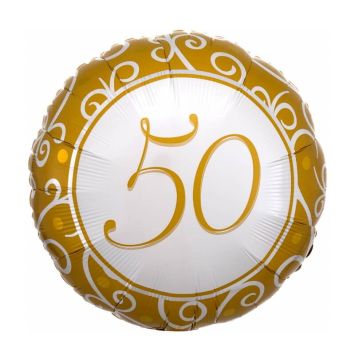 ballon aluminium 50 ans mariage noces or | jourdefete.com