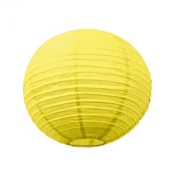 Lanterne Japonaise en Papier Jaune - 50 cm