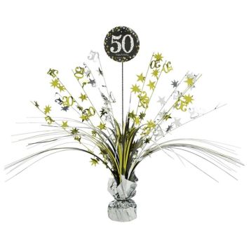 Centre de Table Palmier 50 Ans - Argent / Or