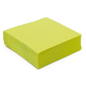 50 Serviettes Microgaufrées - Kiwi