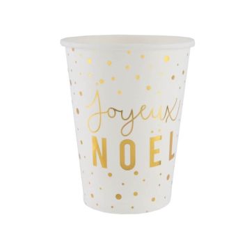 10 Gobelets "Joyeux Noël" - Or