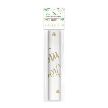 Optez pour ce splendide chemin de table "Vive les Mariés" pour la déco de table de mariage | jourdefete.com
