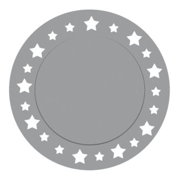 6 Sous-Assiettes Etoiles 33 cm - Argent