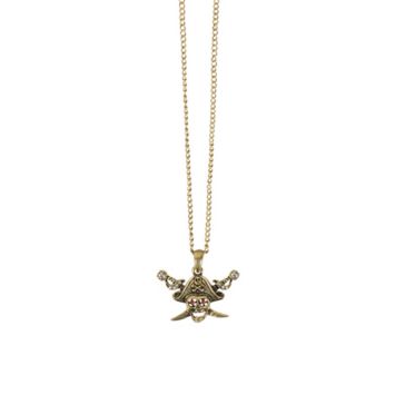 Collier tête de mort de pirate