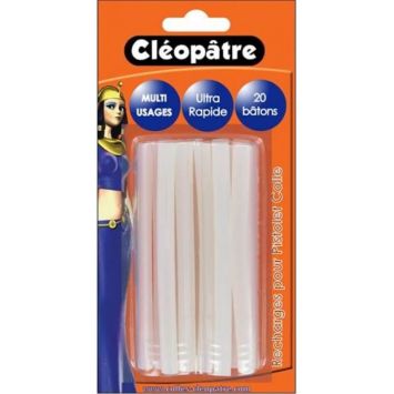 Blister de 20 recharges pour pistolet à colle - Cléopâtre