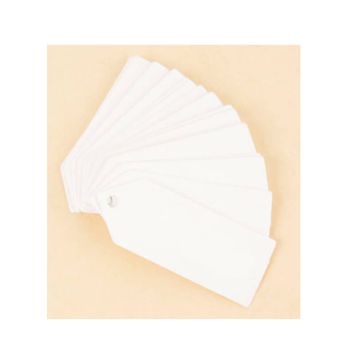 24 mini Etiquettes perforées Blanches