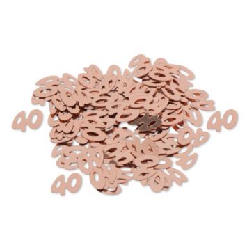 Sachet de confettis de table Anniversaire "40 ans" - Rose Gold