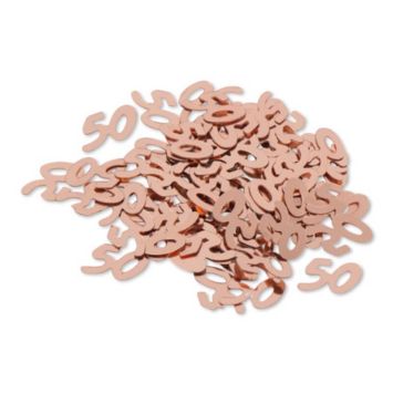 Sachet de confettis de table d'anniversaire "50 ans" - Rose gold