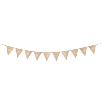 Guirlande de 10 fanions multicolores avec dorure pour anniversaire - 3 m - Âge au choix