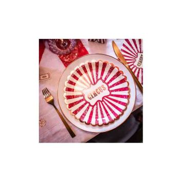 8 Assiettes en carton - Circus Vintage - 23 cm