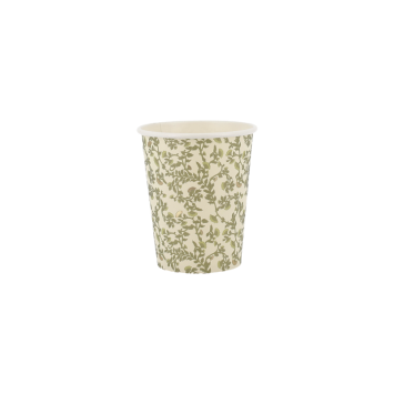 Gobelets Botanica Verde 255 ml crème, pistache et or | jourdefete.com