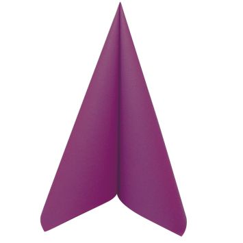 50 Serviettes Voie Sèche - Aubergine