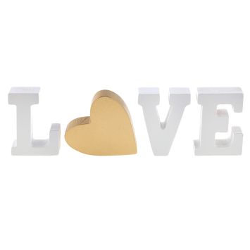 4 lettres pour mot "Love" en bois - Couleur au choix
