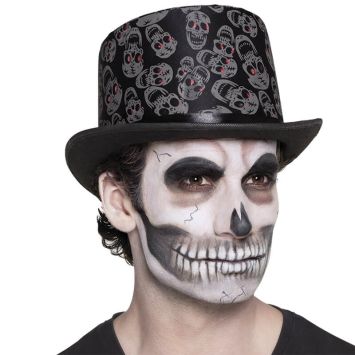 Chapeau halloween tête de mort pour adulte