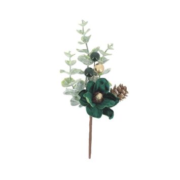 Branche de Noël en velours - Élégance - 18 cm - Collection L'Intemporel - Couleur au choix