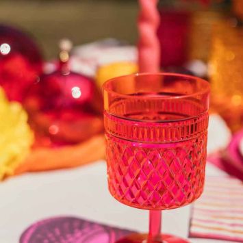 Verre à pied Élixir réutilisable en plastique - 270 ml - Couleur au choix	