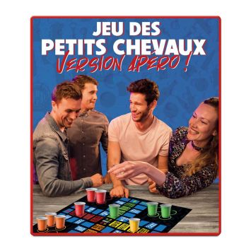 Jeu des petits chevaux revisité en version apéro avec verres colorés | jourdefete.com