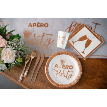 20 Serviettes en papier - Apéro Party Rose Gold