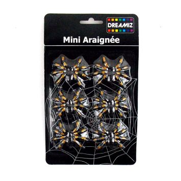 Lot de 6 décorations araignée dorée