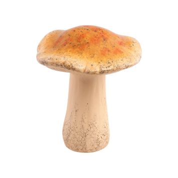 Champignon en terre cuite brun pour décoration automnale | jourdefete.com