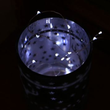 Micro Guirlande Electrique LED  - Fil d'Argent - Blanc Froid
