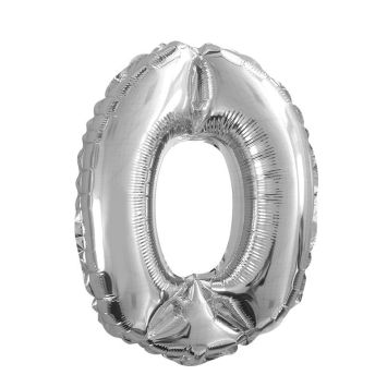 ballon à air chiffre au choix de 40 cm argent | jourdefete.com