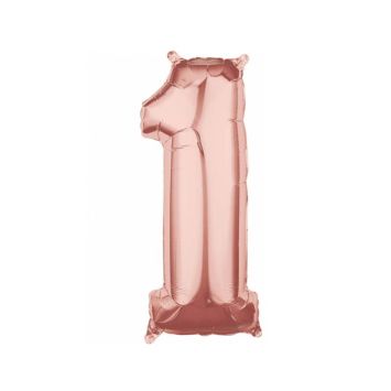 Ballon à air Chiffre Rose Gold - 40 cm - Chiffre au Choix