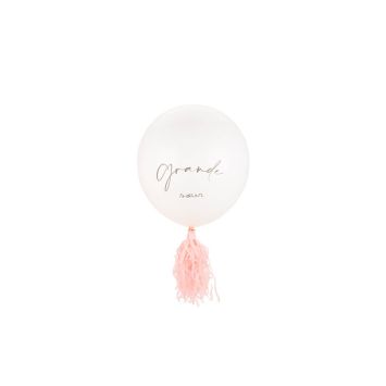 Ballon avec Tassels 45 cm - Gender Reveal - Couleur Rose Modèle Sœur