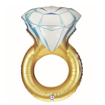 ballon aluminium bague de fiançailles de 94 cm | jourdefete.com 