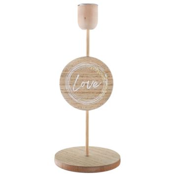 Un magnifique bougeoir en bois pour y placer vos bougies lors de votre mariage naturel | jourdefete.com