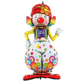 ballon aluminium clown de 160 cm | jourdefete.com