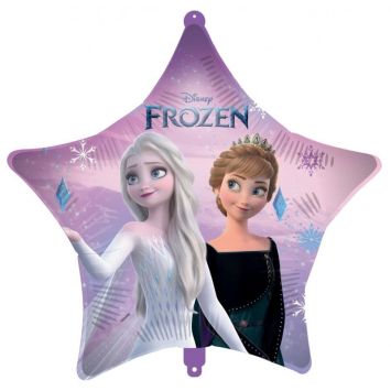Ballon aluminium étoile "Frozen" avec Elsa et Anna pour anniversaire | jourdefete.com