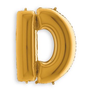Ballon en aluminium métallisé Or - 102 cm - Lettre au choix