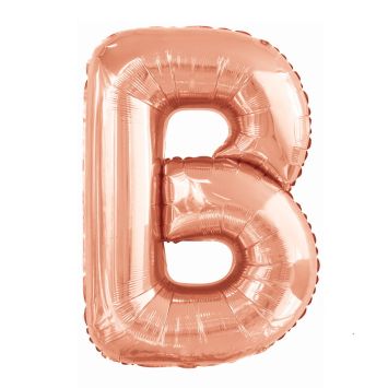 Ballon géant en aluminium en forme de lettre - Rose Gold - Lettre au choix