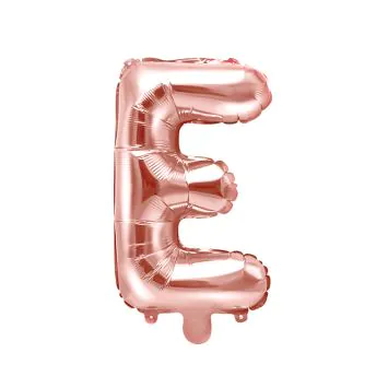 Ballon métallisé en mylar en forme de lettre - Rose Gold - 35 cm - Lettre au choix