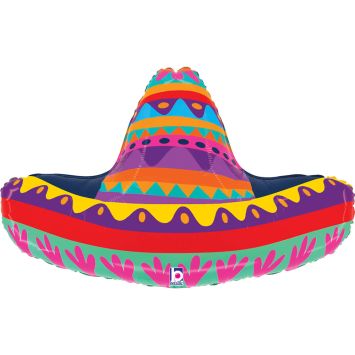 Ballon sombrero géant aux couleurs vives pour fête mexicaine ou décoration carnaval | jourdefete.com