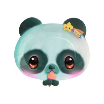 Assiettes panda enfant Bangoberry 18 cm forme tête | jourdefete.com