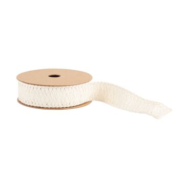 Craquez pour cette splendide bobine de ruban tressé de couleur blanc pour votre événement | jourdefe.te.com