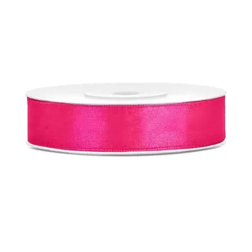 Bobine de ruban satiné - 12 mm x 25 m - Couleur au choix