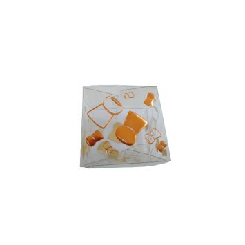 Lot de 10 boîtes transparentes avec motifs de bouchons - 4 x 4 x 4 cm