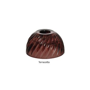 Bougeoir en forme de dôme en verre - 5 cm - Couleur au choix