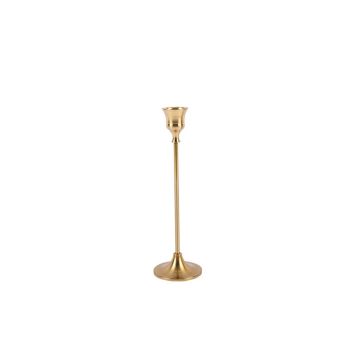 Bougeoir Le Raffiné en laiton Ø 6,5 x 22,5 cm | jourdefete.com